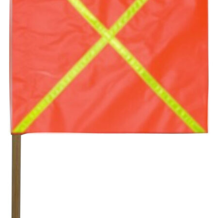 Bandera para Trafico con mango de madera Medidas 18×18